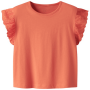 name it T-Shirt Rüschen orange