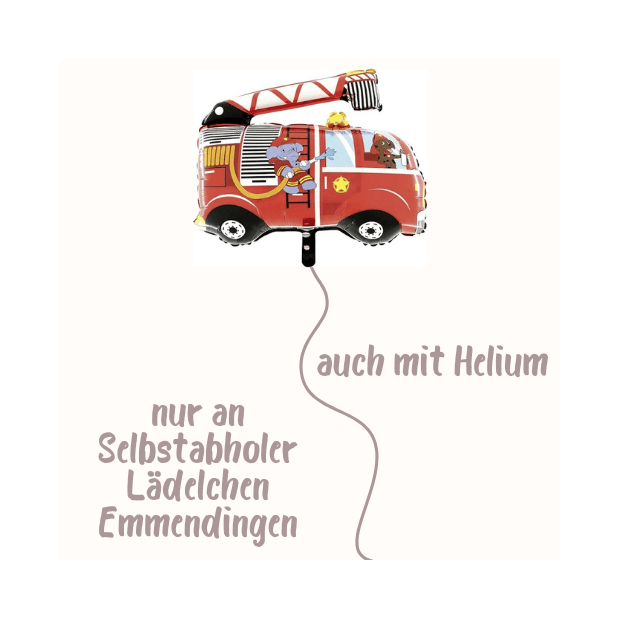 Grabo Feuerwehrauto Folienballon XXL , 58x62cm (HL)