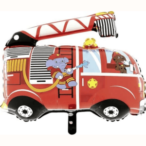 Grabo Feuerwehrauto Folienballon XXL , 58x62cm (HL)