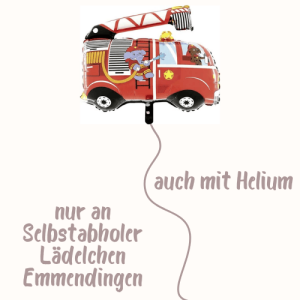 Grabo Feuerwehrauto Folienballon XXL , 58x62cm (HL)