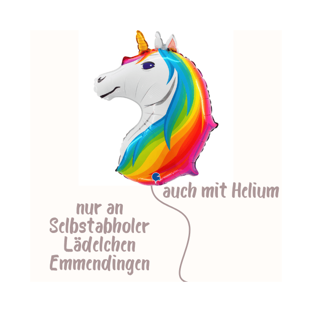 Grabo Einhorn Folienballon XXL , Ø 90cm (HM)