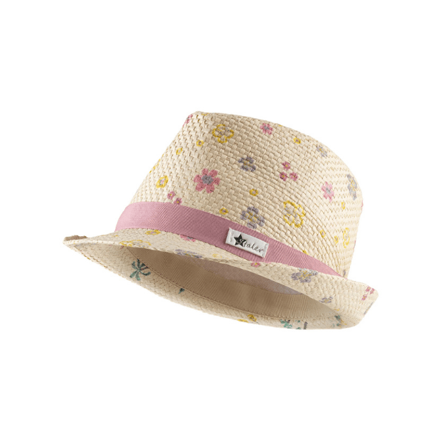 Sterntaler Strohhut mit Blumen und UV Schutz 50 Prozent