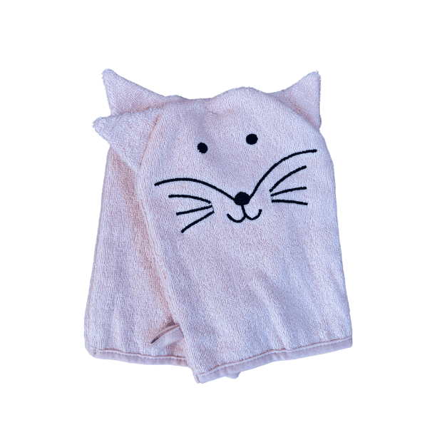 Motiv Waschlappen - Katze Rosa (Set aus 2) von Hütte