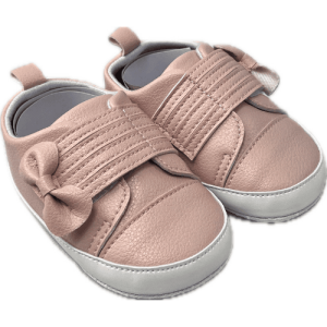 Baby Schuhe mit Schleife Kunstleder - rosa von Hütte