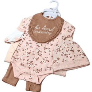 Geschenkset - Rosa Blumenmuster (5-teilig mit gratis...