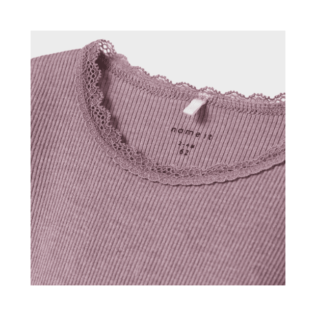 name it Body Spitze Basic altrosa langarm 56