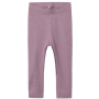 name it gerippte Basic Legging - altrosa