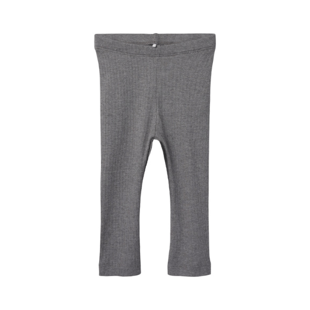 name it gerippte Basic Legging - grau
