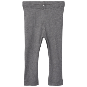 name it gerippte Basic Legging - grau