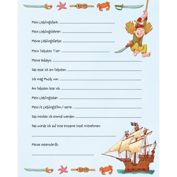 Meine Schulfreunde - Piraten | Freundebuch