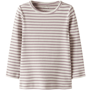 name it Basic Shirt Ringel natur altrosa