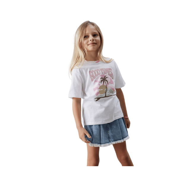 name it T-Shirt Palme Glitzer