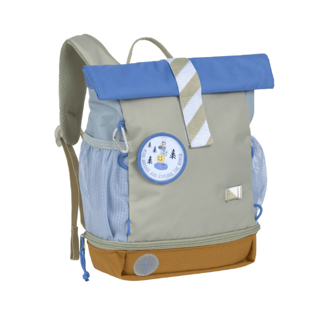 Lässig Mini Rolltop Kinder-Rucksack grün blau