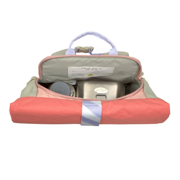 Lässig Medium Rolltop Kinder-Rucksack rosa pink