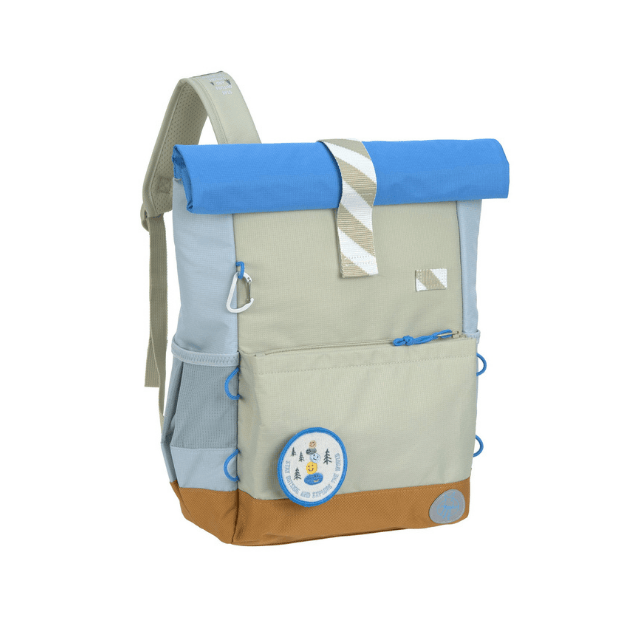 Lässig Medium Rolltop Kinder-Rucksack grün blau