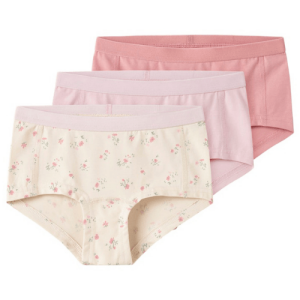 name it 3er-Set Slip Blümchen