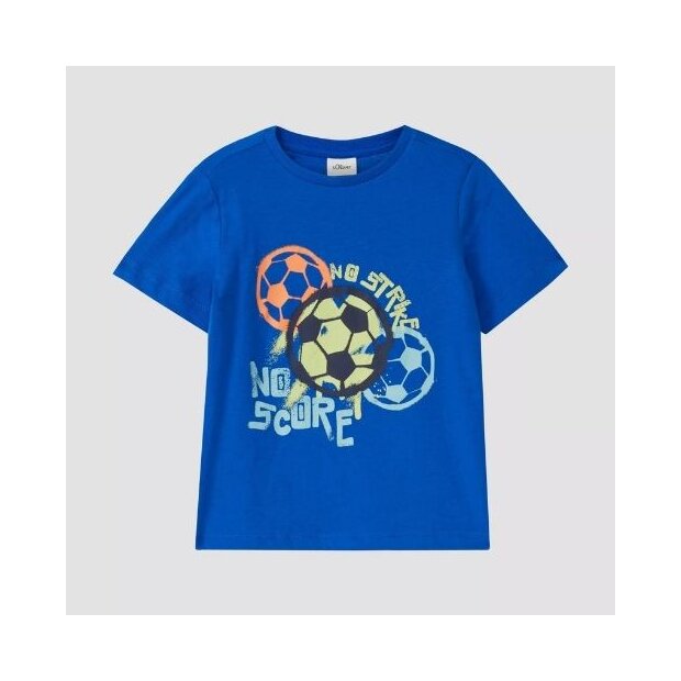S.Oliver T-Shirt Fußball blau