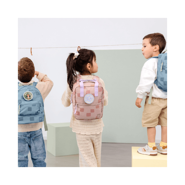 Lässig Kindergartenrucksack Square - Pattern Party, Rosa