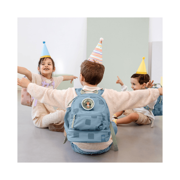 Lässig Kindergartenrucksack Mini - Pattern Party, Blau