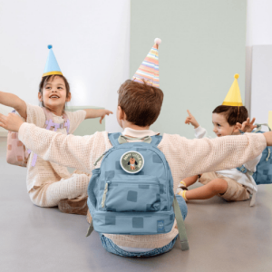 Lässig Kindergartenrucksack Mini - Pattern Party, Blau