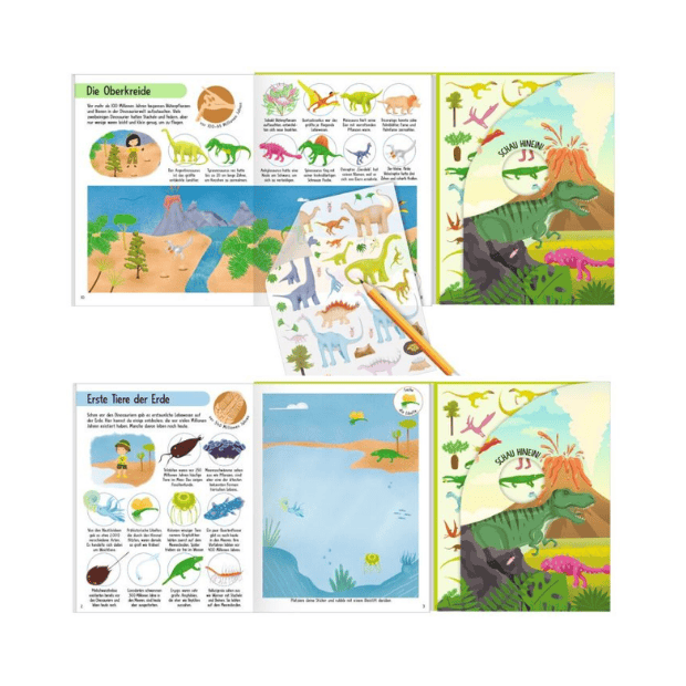 moses Rubbelsticker-Buch Dinosaurier