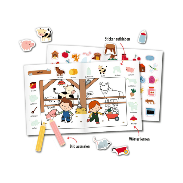 Coppenrath Mein erstes Sticker-Malbuch: Bauernhof