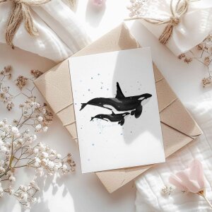 Buttercup Illustration Postkarte A6 - Orca inkl. Umschlag