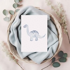 Buttercup Illustration Postkarte A6 - Brachiosaurus inkl....