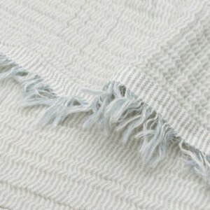 Jollein Baby Decke Fringe Stripe - Sea Green 75 x 100 cm