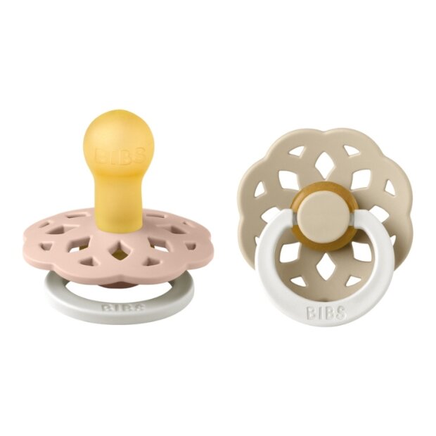 Schnuller BIBS NIGHT Boheme Naturkautschuk Gr. 1 (0-6 Monate) Blush & Vanilla von BIBS