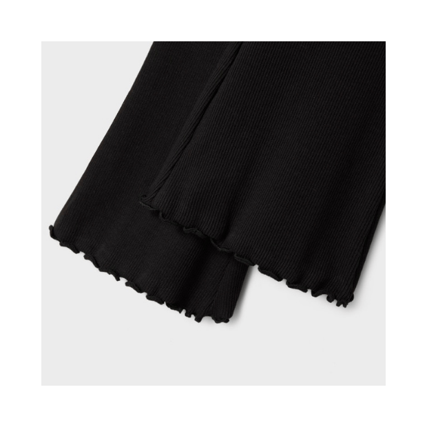 name it schwarze Rippstrick-Leggings für Mädchen