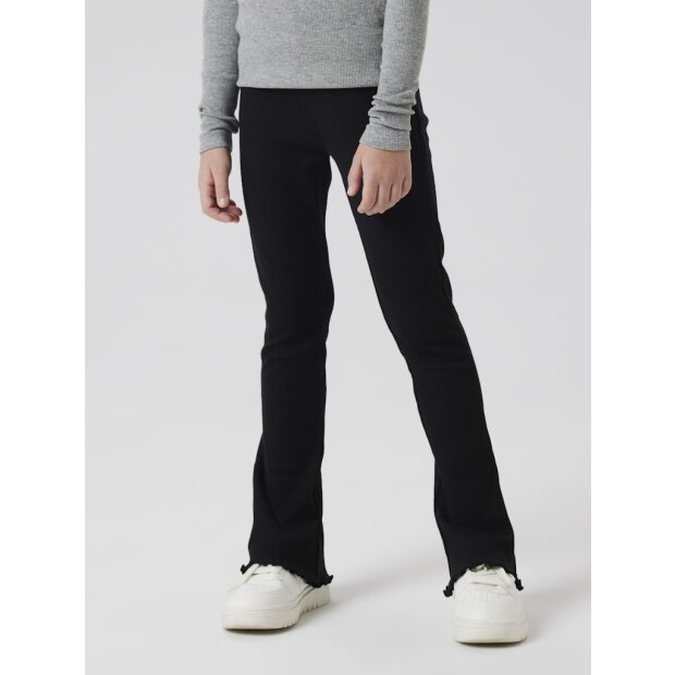 name it schwarze Rippstrick-Leggings für Mädchen