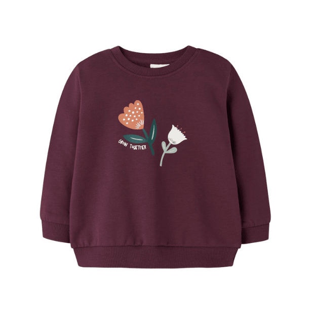 name it Weiches Baby-Sweatshirt in weinrot
