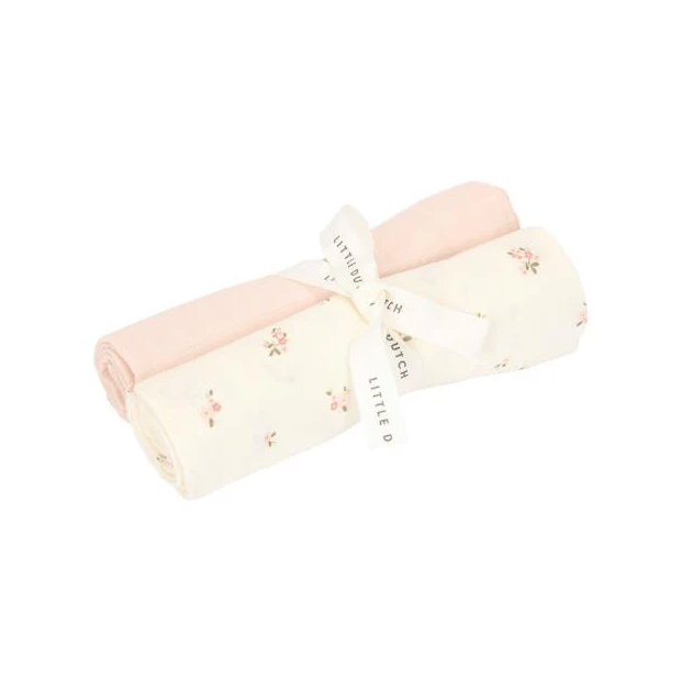 Little Dutch Swaddle 2er Rosa 70x70cm - Fairy Garden - Fairy Blossom