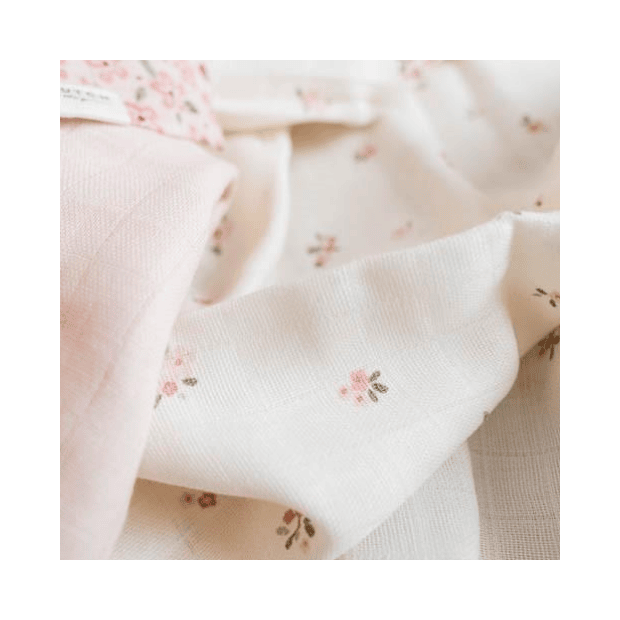 Little Dutch Swaddle 2er Rosa 70x70cm - Fairy Garden - Fairy Blossom