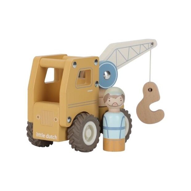 Little Dutch Holz Kranwagen mit Figur