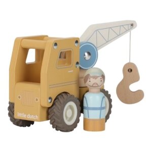 Little Dutch Holz Kranwagen mit Figur