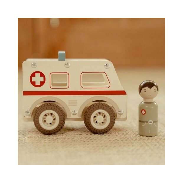 Little Dutch Holz Krankenwagen mit Figur
