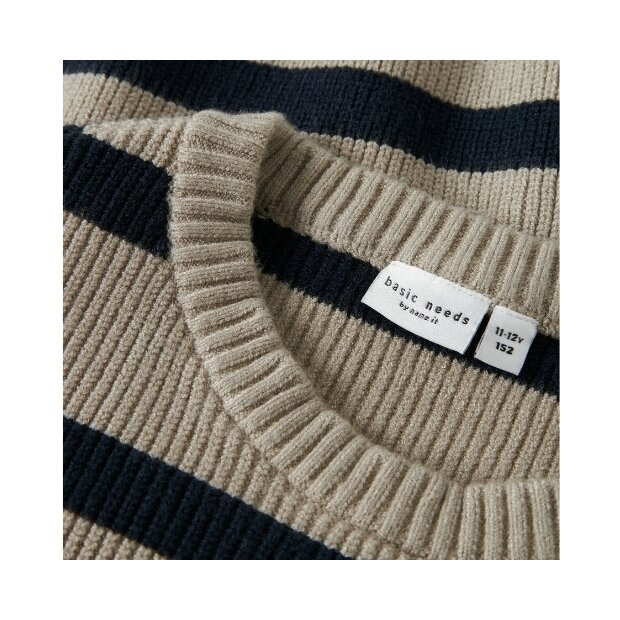name it Ringel-Strickpulli grau blau