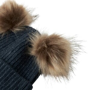 name it Strickmütze mit Bömmeln blau