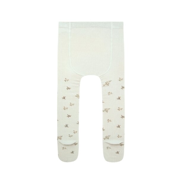 name it Strumpfhose Blümchen natur Wolle