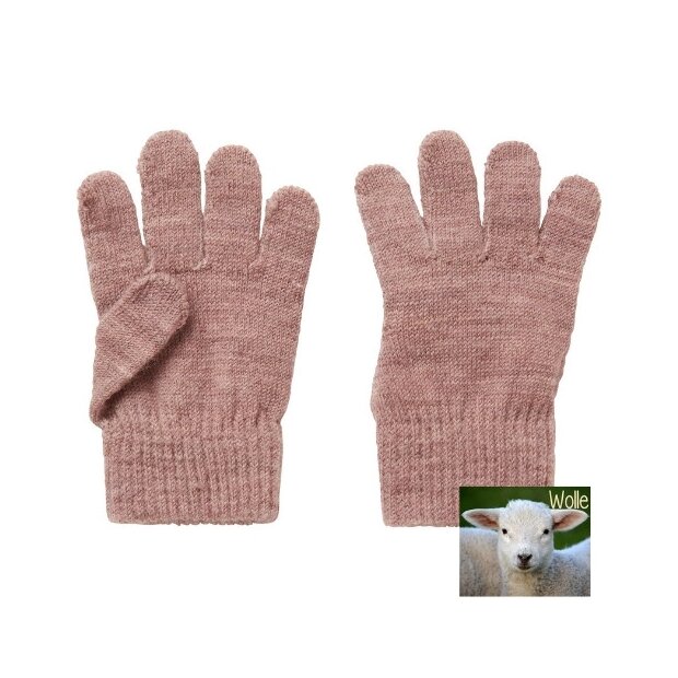 name it Handschuhe altrosa Wolle
