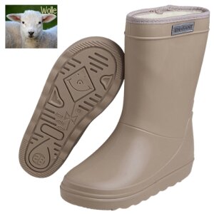En Fant KInder-Thermo-Regenstiefel mit Wollfutter beige