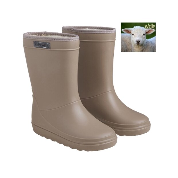 En Fant KInder-Thermo-Regenstiefel mit Wollfutter beige 22