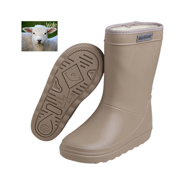 En Fant KInder-Thermo-Regenstiefel mit Wollfutter beige 22