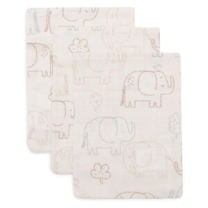 Jollein Waschlappe Hydrophil 15x20cm - Elephant Tales - 3...