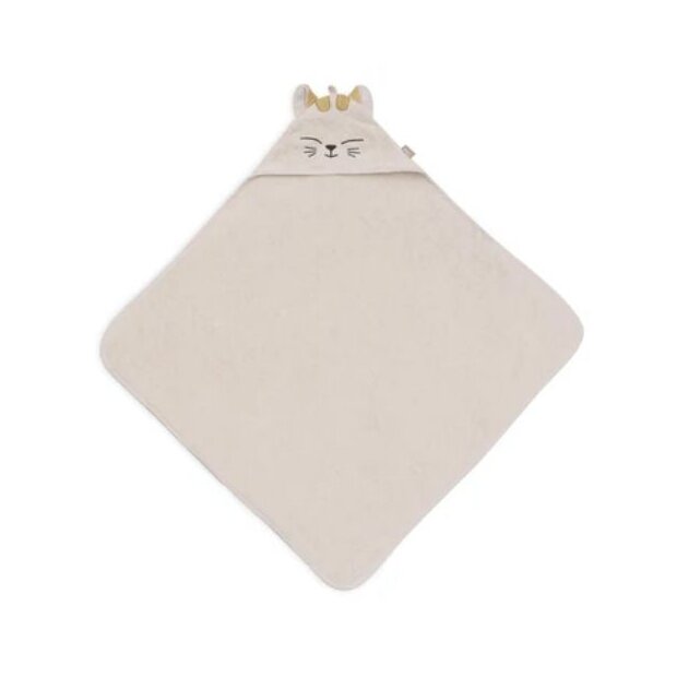 Jollein Kapuzenhandtuch Frottee 75x75cm - Katze Charlie
