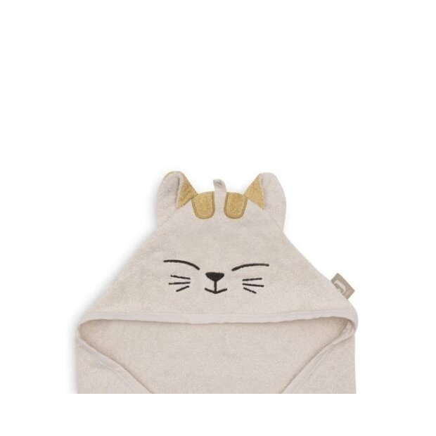 Jollein Kapuzenhandtuch Frottee 75x75cm - Katze Charlie