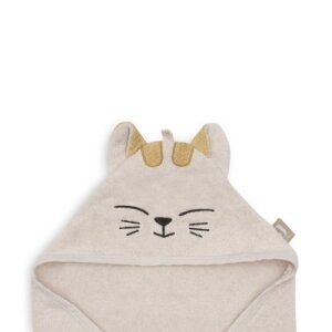 Jollein Kapuzenhandtuch Frottee 75x75cm - Katze Charlie