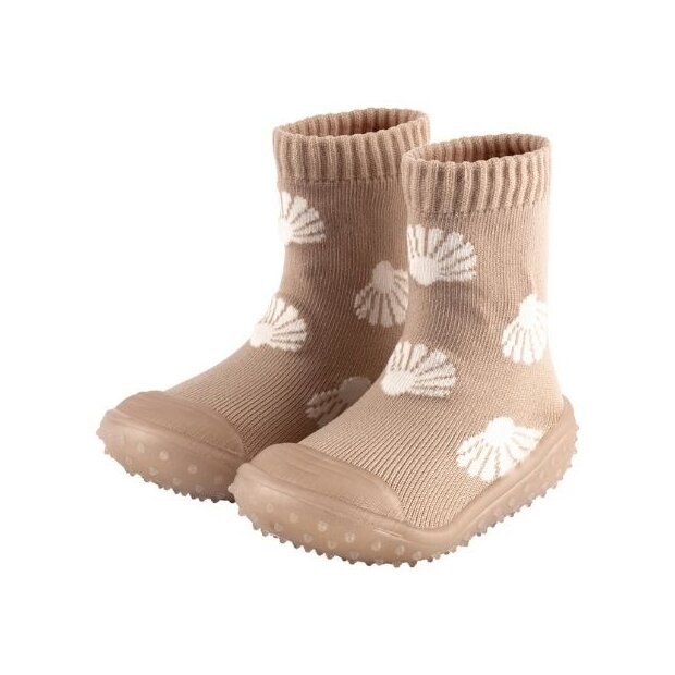 Sterntaler Adventure-Socks Muscheln mit Gummisohle - beige